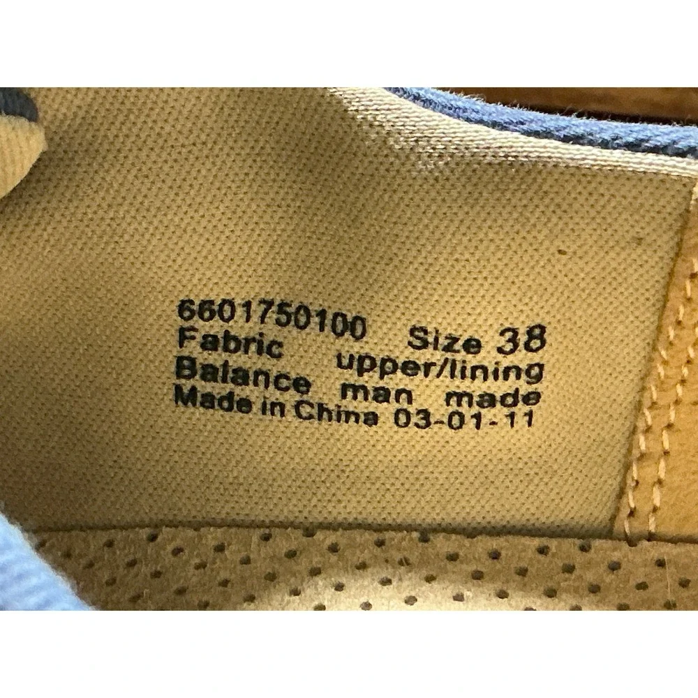 Dansko VEDA Sneaker Clog womens 38 Blue Canvas Lace Up Platform Slip Resistant
